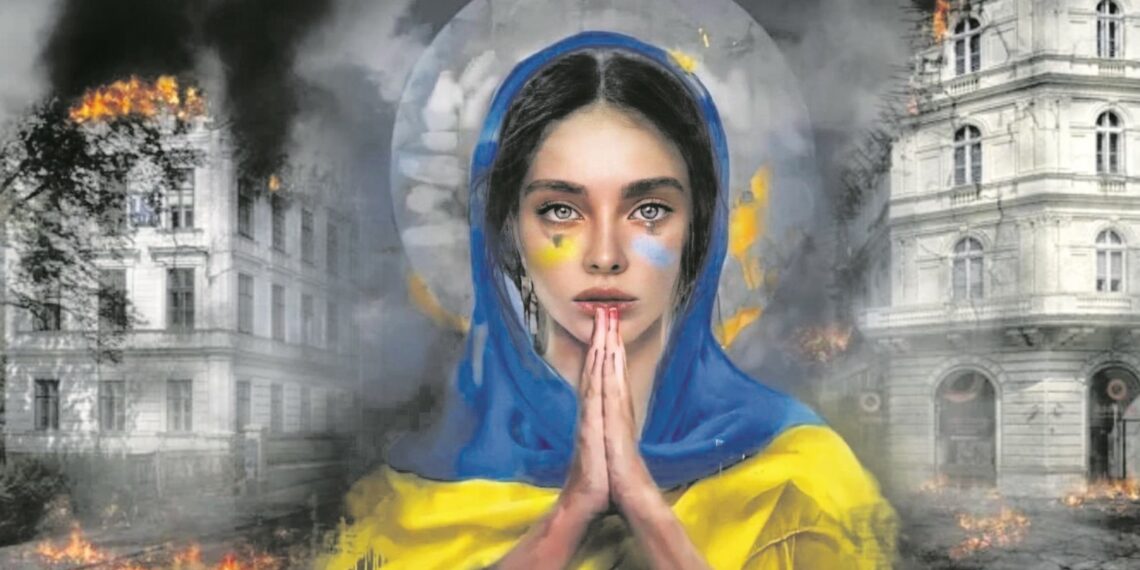 Зараз на нашій землі відбувається боротьба добра зі злом, боротьба проти гріховної темряви. Наш народ воює на боці світла, разом з Богом. Фотоколаж Віталія Захарчишена.