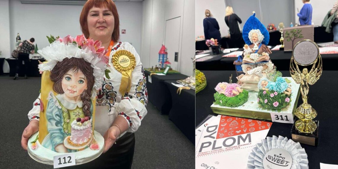 На фото: У Польщі роботу Ольги Черней оцінили найвищими оцінками. Фото з домашнього архіву майстрині.