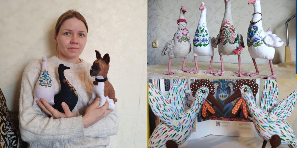 На фото: Свої іграшки Світлана неодмінно декорує українським орнаментом, вишивкою, використовуючи самобутній колорит рідної землі. Фото з домашнього архіву.