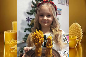 Воскові дідухи, створені дитячими руками