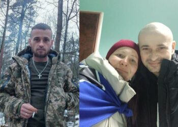 Андрій Меджибіжський до полону та після звільнення. Фото надане Анастасією Ясинчук.